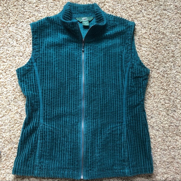 NWOT Woolrich Kinsdale Corduroy Ribbed Zip Vest 4201 M Green - Picture 2 of 9